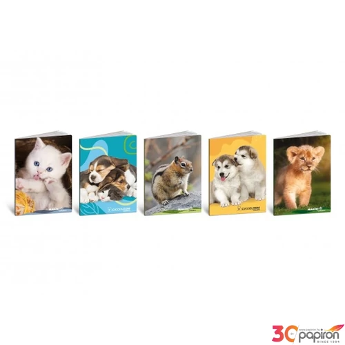 Füzet A5 Blasetti kockás 80g 42 lapos Color/Cuccioli 8444