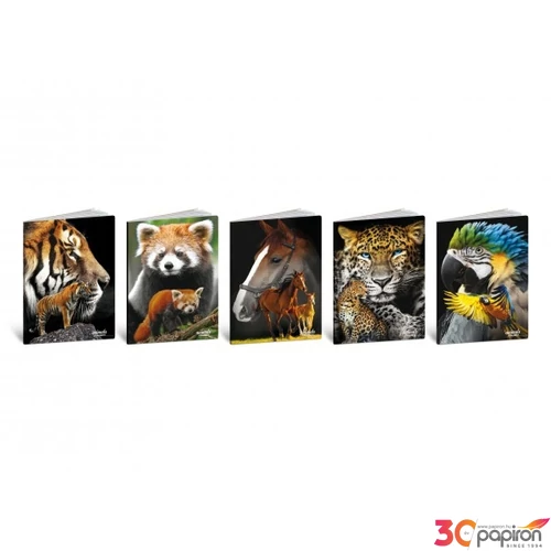Füzet A5 Blasetti vonalas 80g 40 lapos Animal 8440