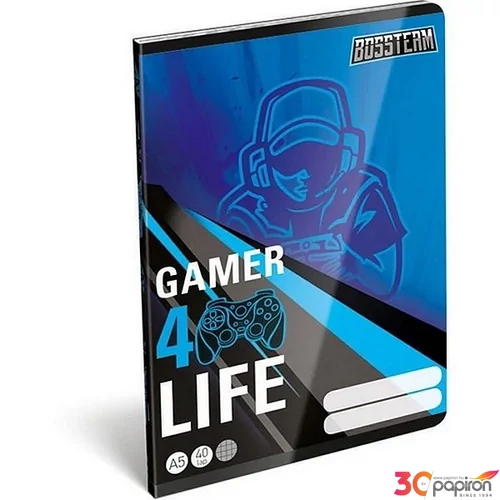 Füzet A5 kockás 40lapos Gamer 4Life 