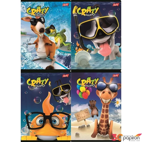 Füzet 27-32 A5 Unipap 32lap Crazy kockás vegyes minták