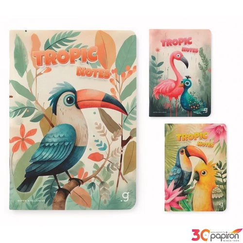 Füzet GIPTA A/4 vonalas Tropic Notes  karton borítással 60 lapos 7376