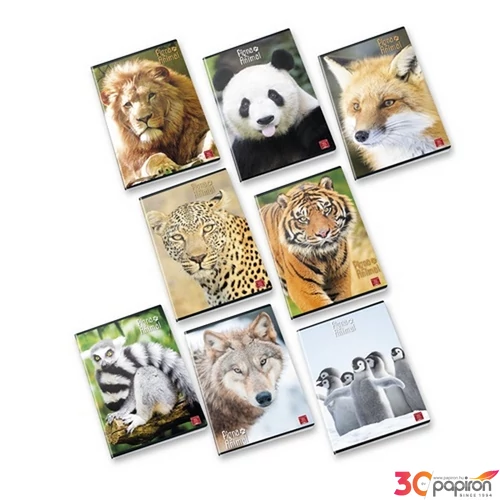 Füzet tűzött A4 Pigna vonalas Animal World 32lapos iskolaszezonos termék