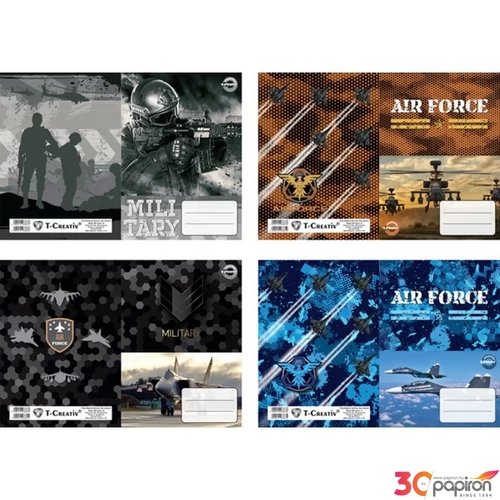 Füzetborító A5 Army T-Creativ, vegyes minták