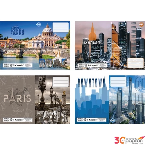 Füzetborító A5 Cities T-Creativ, vegyes minták 