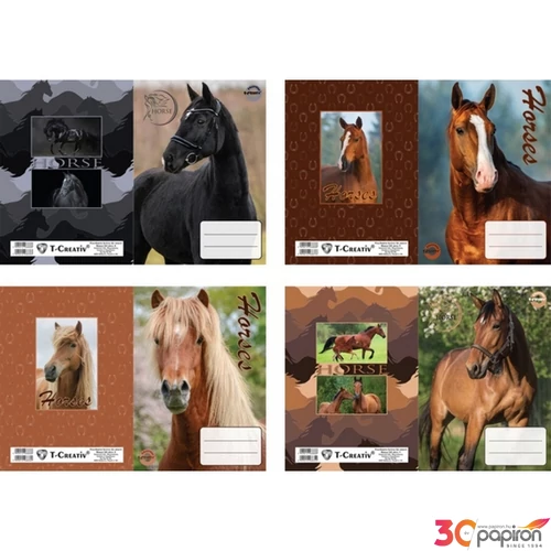 Füzetborító A5 Horses T-Creativ, vegyes minták
