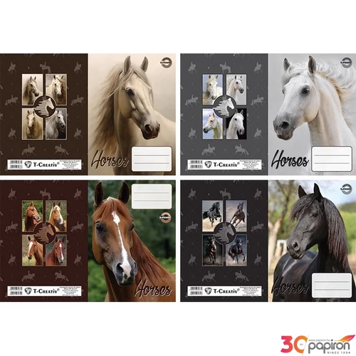 Füzetborító A5 Horses T-Creativ, vegyes minták 