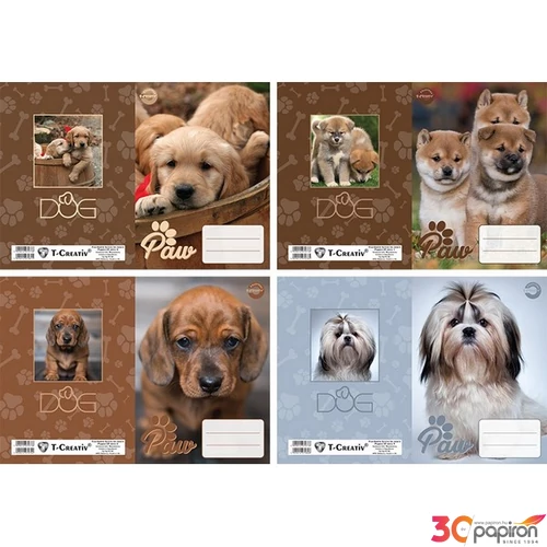 Füzetborító A5 Puppies T-Creativ, vegyes minták