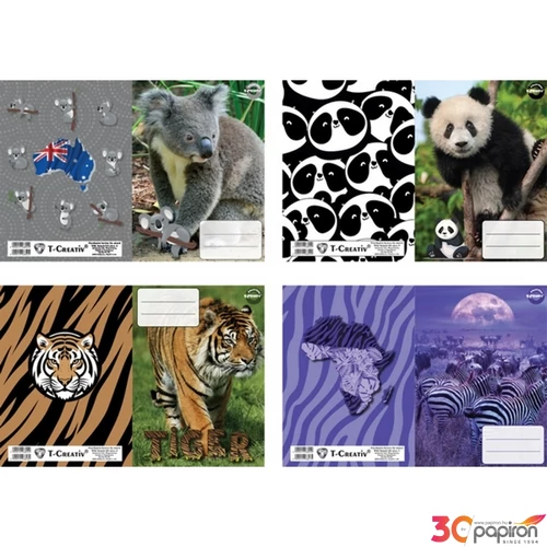 Füzetborító A5 Wild animals T-Creativ, vegyes minták 