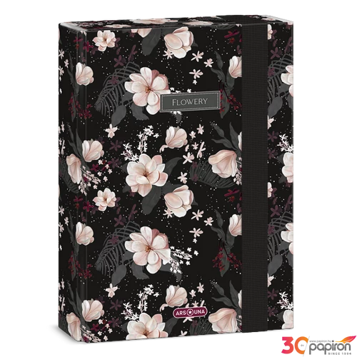 Füzetbox A5 Ars Una 24' Flowery black (5374) 50863747 Beérkezik:2024.07.15