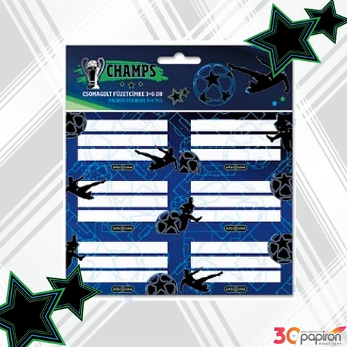 Füzetcímke Ars Una 3X6db 25' Champs (5460) 25 53834607