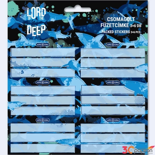 Füzetcímke Ars Una 3x6db 24'' Lord of the Deep cápa (5337) 53833372 Öntapadós - egy csomagban külön