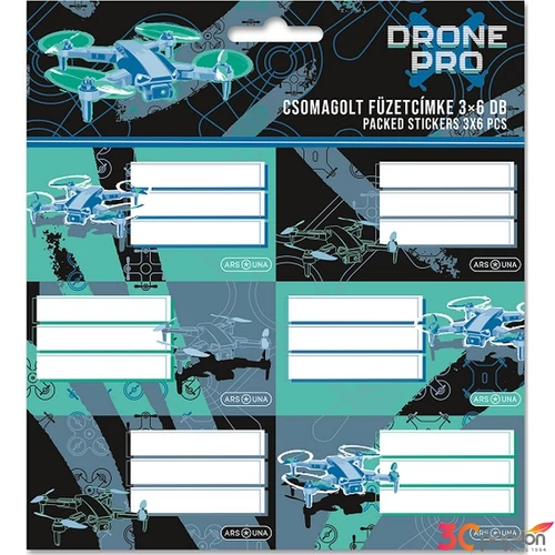 Füzetcímke Ars Una 3X6db 25' Drone Pro (5450) 25 53834508
