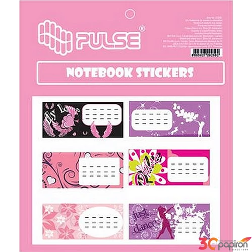 Füzetcímke Pulse 30db-os Girls Iskolai papírok Pulse 220259