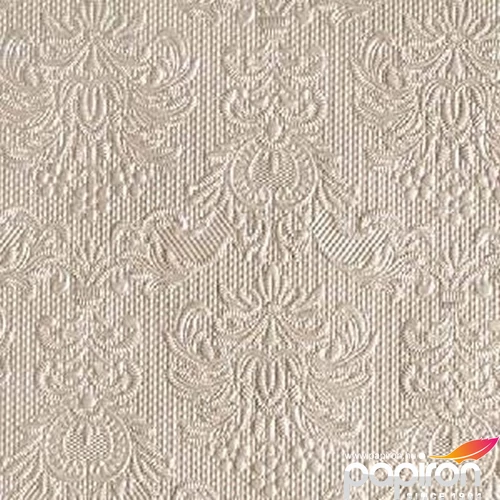 Szalvéta Ambiente Elegance Elegance pearl taupe dombornyomott papírszalvéta 25x25cm,15db-os