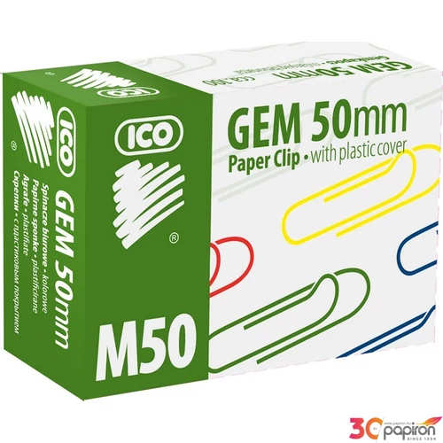 Gémkapocs 50mm M 50 ICO színes 100db