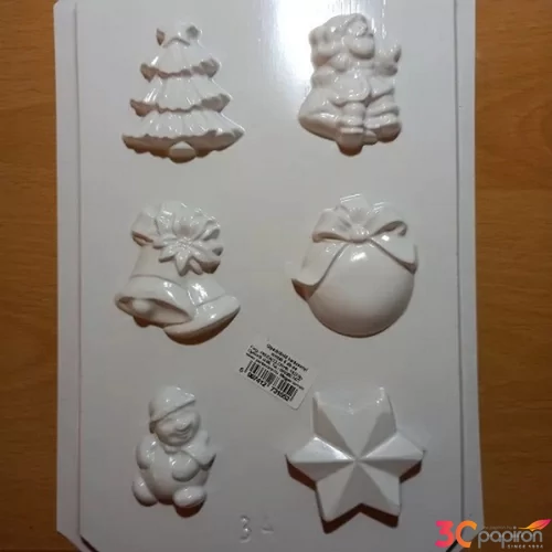 Gipszkiöntő forma 4 motívumos Karácsonyi GK0034