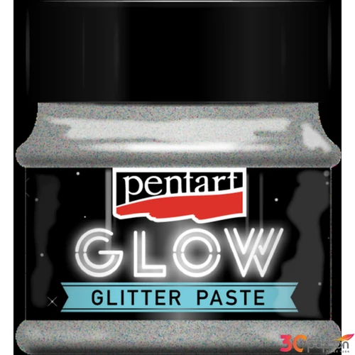 Glitterpaszta 50ml Pentart ezüst glow