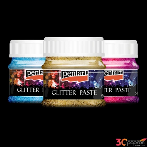 Glitterpaszta 50ml Pentart finom szivárvány