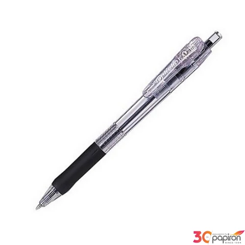 Golyóstoll 0,21mm Zebra nyomógombos, Tapli Clip ECO, fekete
