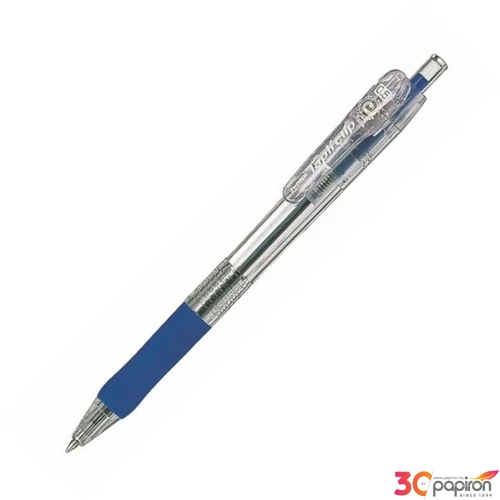 Golyóstoll 0,21mm Zebra nyomógombos, Tapli Clip ECO, kék