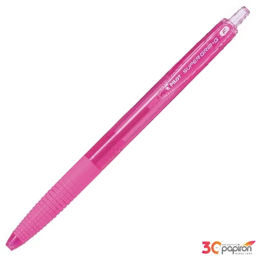 Golyóstoll 0,22mm Pilot nyomógombos, Super Grip G, rózsaszín