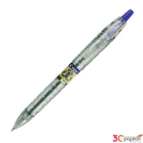 Golyóstoll 0,27mm Pilot nyomógombos, B2P EcoBall, kék