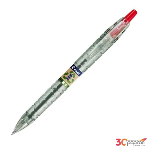 Golyóstoll 0,27mm Pilot nyomógombos, B2P EcoBall, piros