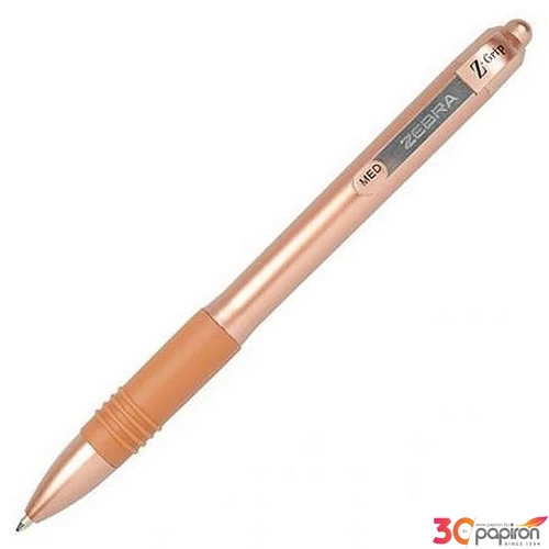 Golyóstoll 0,27mm Zebra nyomógombos,Z-Grip Smooth Rose Gold, kék