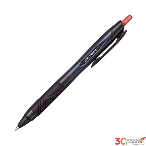 Golyóstoll 0,35mm Uni nyomógombos, fekete tolltest, SXN-157S Jetstream Sport Eco, piros