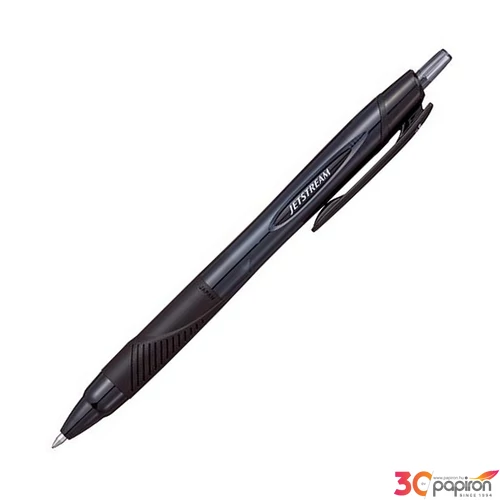 Golyóstoll 0,35mm Uni nyomógombos, fekete tolltest, SXN-157S Jetstream Sport Eco, fekete