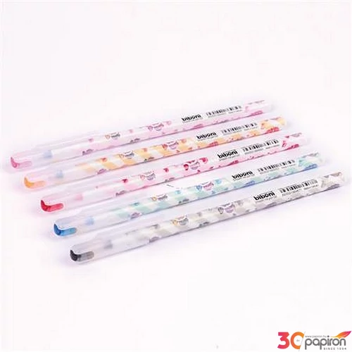 Golyóstoll 0,3mm Flexoffice kupakos, Biboni, kék