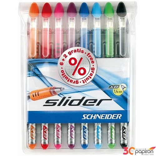 Golyóstoll 0,7mm Schneider kupakos, Slider Basic XB, vegyes színek