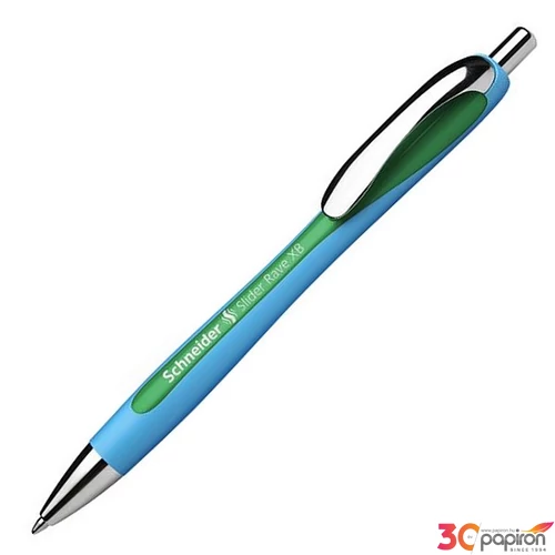 Golyóstoll 0,7mm Schneider nyomógombos, Slider Rave XB, zöld