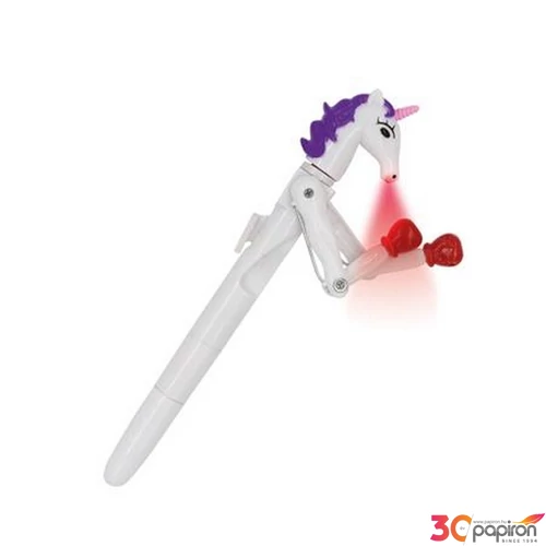 Golyóstoll 1mm Wedo Unikornis 1mm, LED fénnyel Lucky Punch, kék