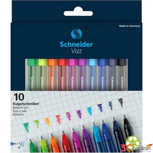 Golyóstoll készlet Schneider 0,5mm, kupakos, Vizz, vegyes színek TSCVIZZV9