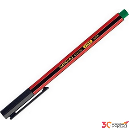 Tűfilc Nataraj F 0.5mm zöld színű tinta, eldobható tűhegyü zöld Classic Ballpoint Pen