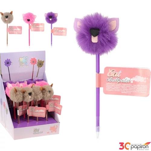 Toll pomponnal '24 cica Pompom22cm-es pink kpm