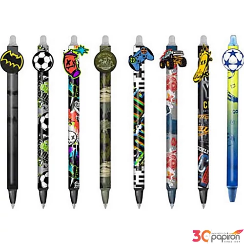 Golyóstoll radírozható 0,5mm Cool Pack Boys II. 8 minta kék íráskép Colorino