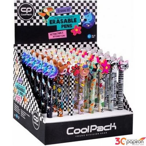 Golyóstoll radírozható 0,5mm Cool Pack Girls II. 8 minta kék íráskép Colorino