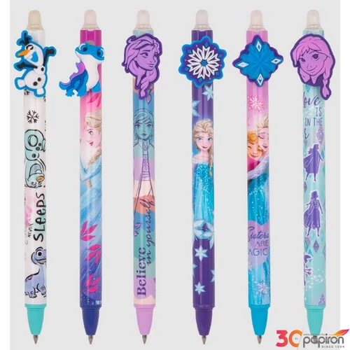 Golyóstoll radírozható 0,5mm Frozen 6 minta kék íráskép Colorino