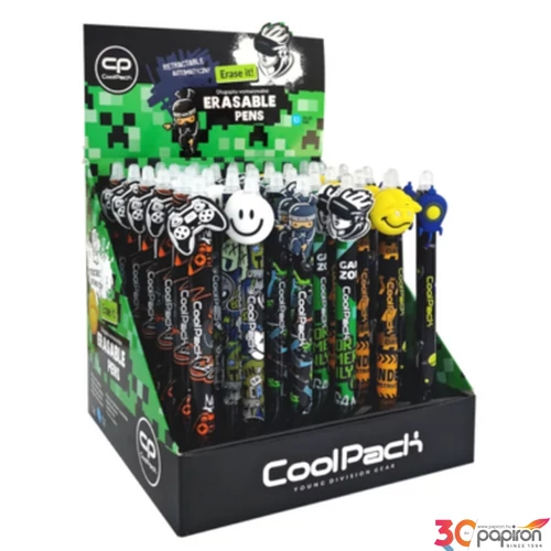 Golyóstoll radírozható CoolPack Boys III kék íráskép,