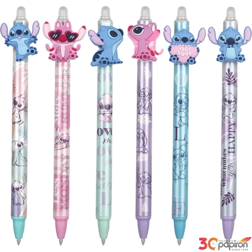 Golyóstoll radírozható Stitch Pasztell kék íráskép Colorino