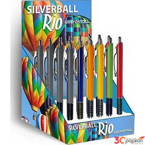 Golyóstoll RIO vegyes SilverBall nyomógombos