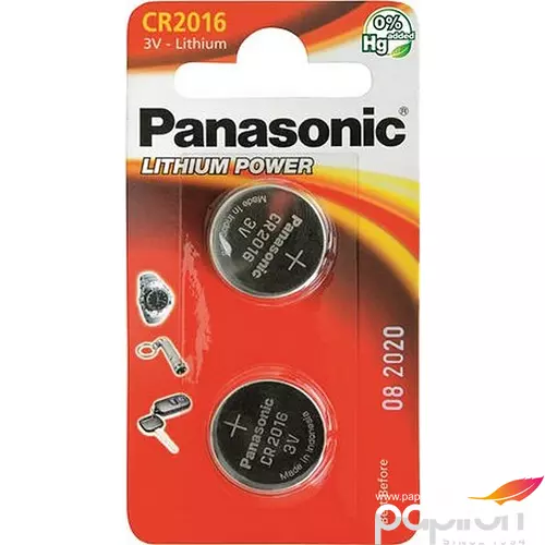 Gombelem Panasonic CR2016 2 db