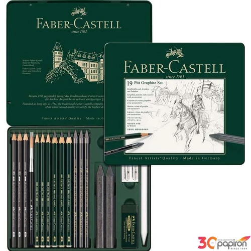 Faber-Castell grafitceruza set Pitt grafit szett 19db fémdobozba AG-Pitt 112973