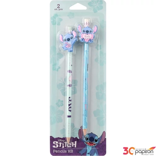 Grafitceruza HB Stitch 1 kerek fehér radírral, Colorino