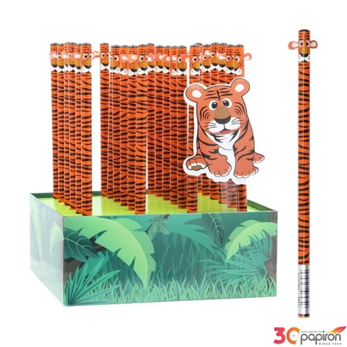 Grafitceruza állatos 4D kerek tigris