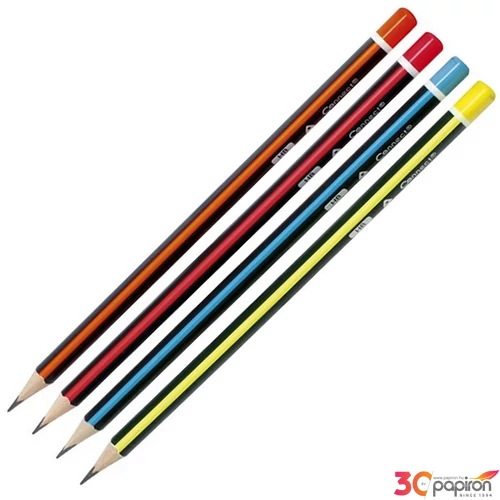 Grafitceruza HB háromszögletű neon szín test Connect db-os