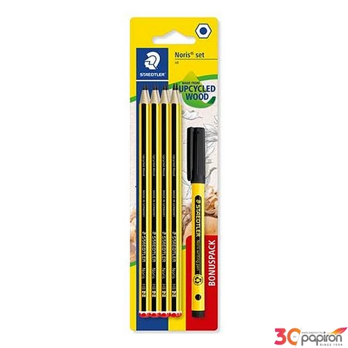 Grafitceruza készlet Staedtler tűfilccel, HB, hatszögletű, Noris 120 8+1 db