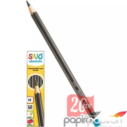 Grafitceruza SiVO 5H hatszögletű ezüst test natúr végű Absolute Hexagonal minőségi ceruza